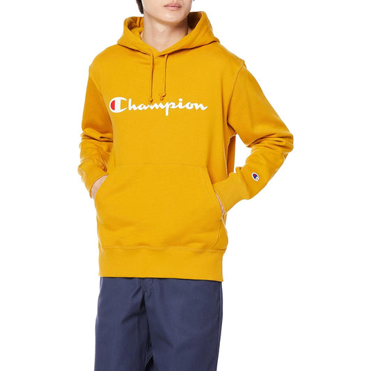 [Champion] Hoodie Sweatshirt Fleece Long Sleeve 100% Cotton Classic Script Logo Print Hooded Sweatshirt C3-Q102 Men's