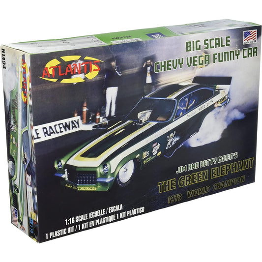 Atlantis Model 1/16 Green Elephant Vega Funny Car Plastic Model ATLAMCH1494