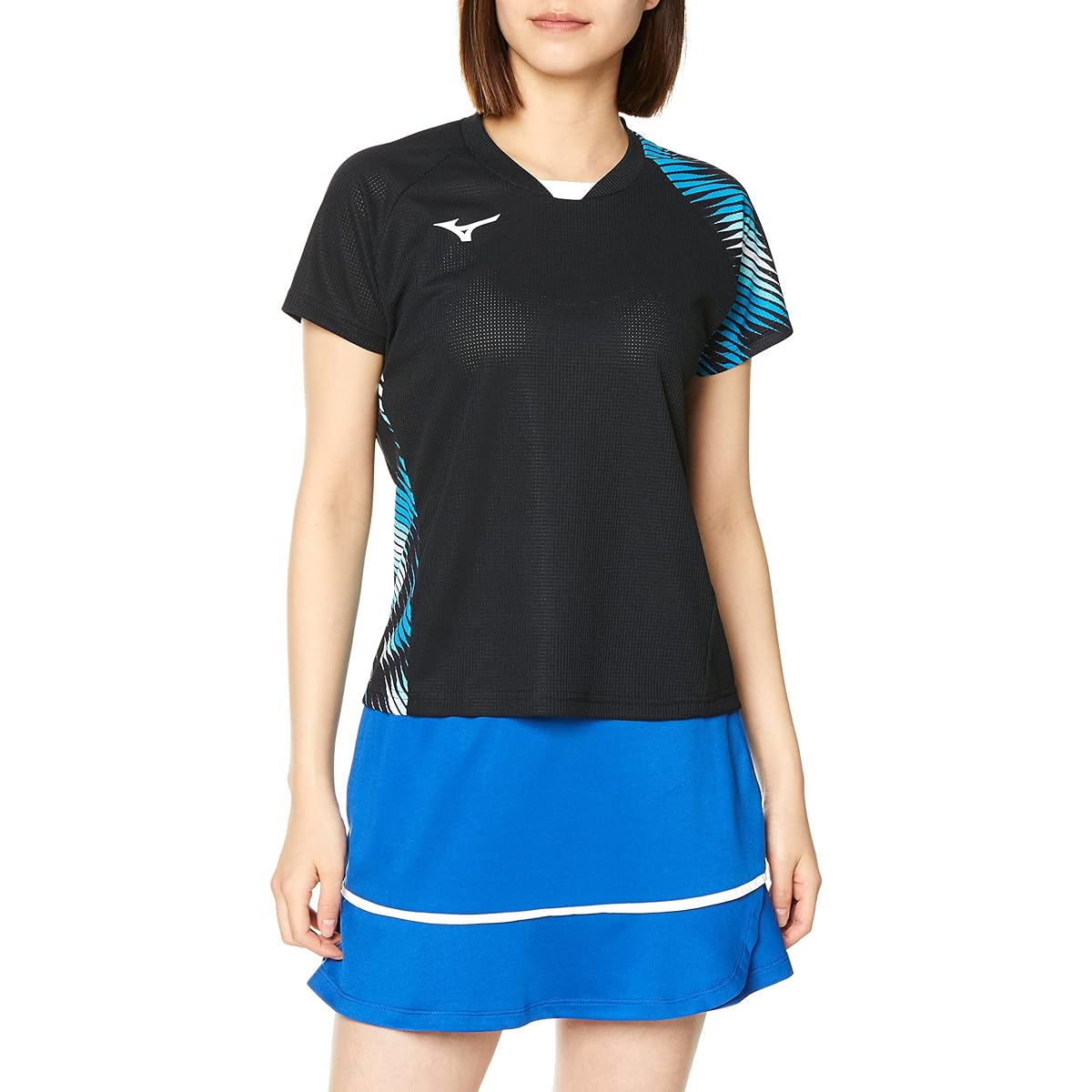 [Mizuno] 62JAA201 Women's Tennis Wear Dry Aeroflow Game Shirt Short Sleeve Highly Ventilated Easy to Move