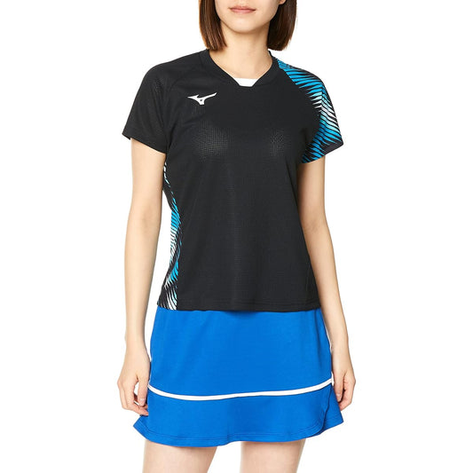 [Mizuno] 62JAA201 Women's Tennis Wear Dry Aeroflow Game Shirt Short Sleeve Highly Ventilated Easy to Move