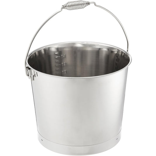 Clover 18-8 Bucket (Press) 15L with Scale Spring Handle