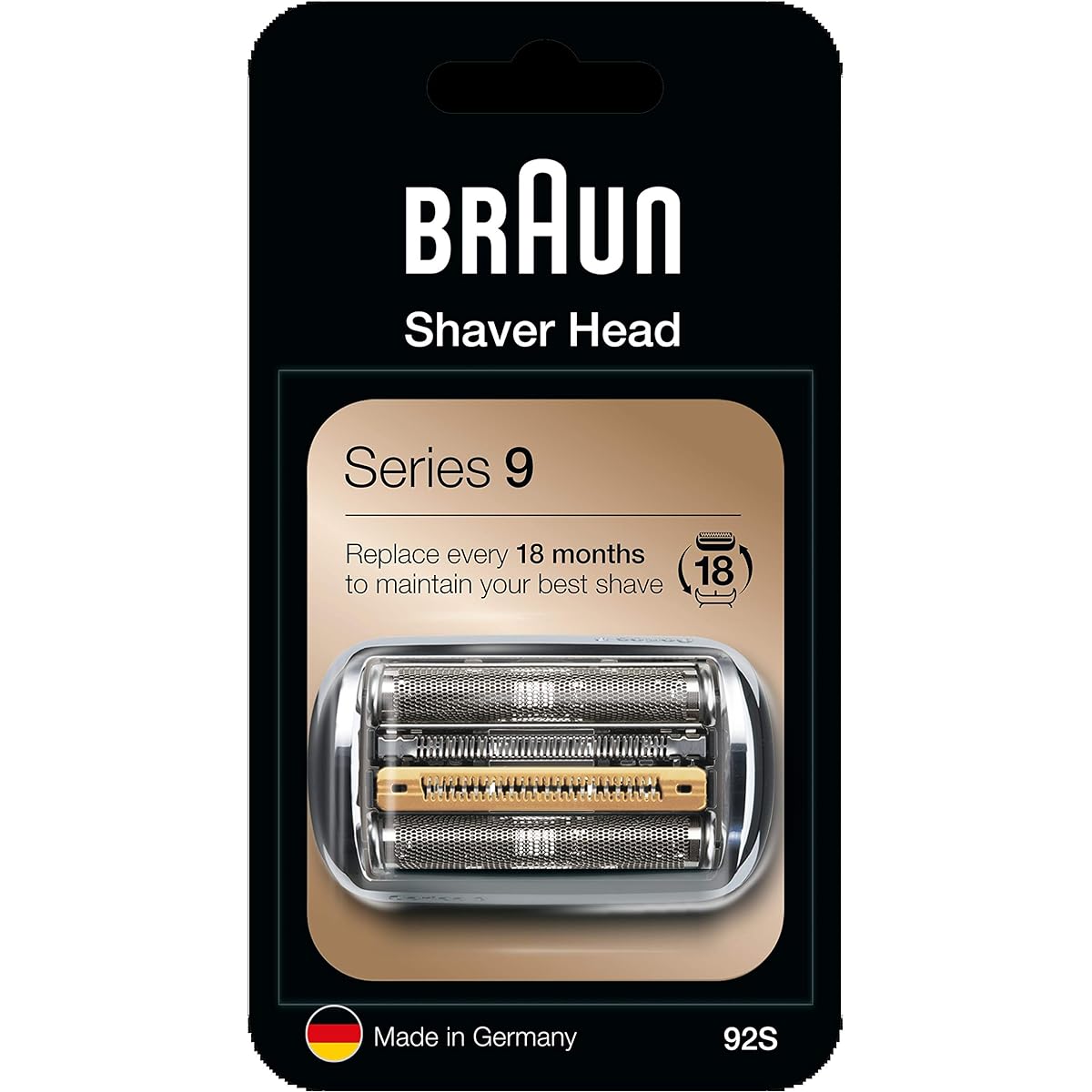 Braun Shaver Series 9 Replacement Blade Net Blade/Inner Blade Integrated Cassette Silver 92S (Overseas version for F/C92S) [Parallel Import]