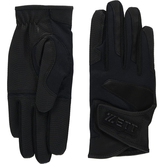 (ZETT) ZETT Junior Batting Gloves (for both hands) JFREE Black 1900