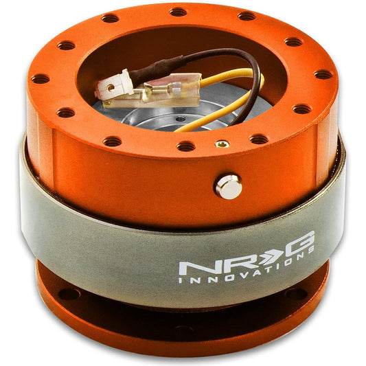 NRG SRK-200OR GEN 2.0 Steering Wheel Quick Release Skit-Orange Body & Titan Tankrome Ring