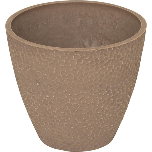 Lead Style Concave Pot 30 Pot No Hole Resin Taupe φ30×H26cm MR30TP