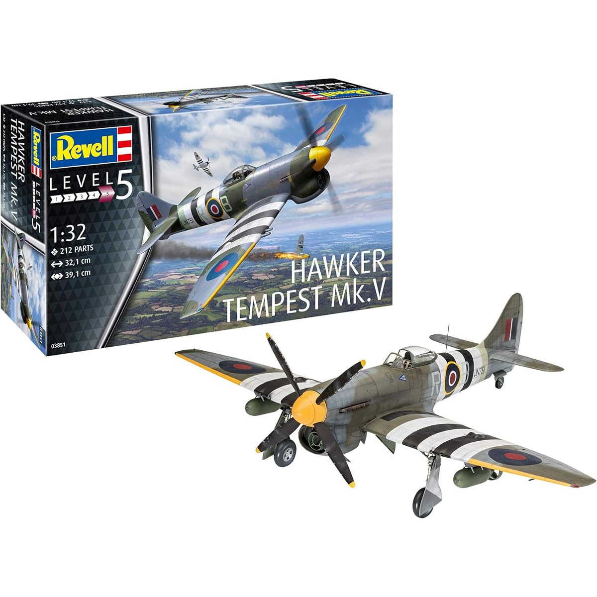 German Revell 1/32 Royal Air Force Hawker Tempest V Plastic Model 03851