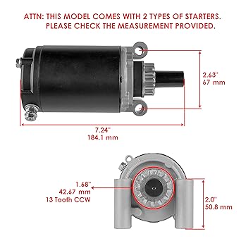 Caltric Starter KOHLER 1209822S 1209822 1209813S 1209813 1209808S