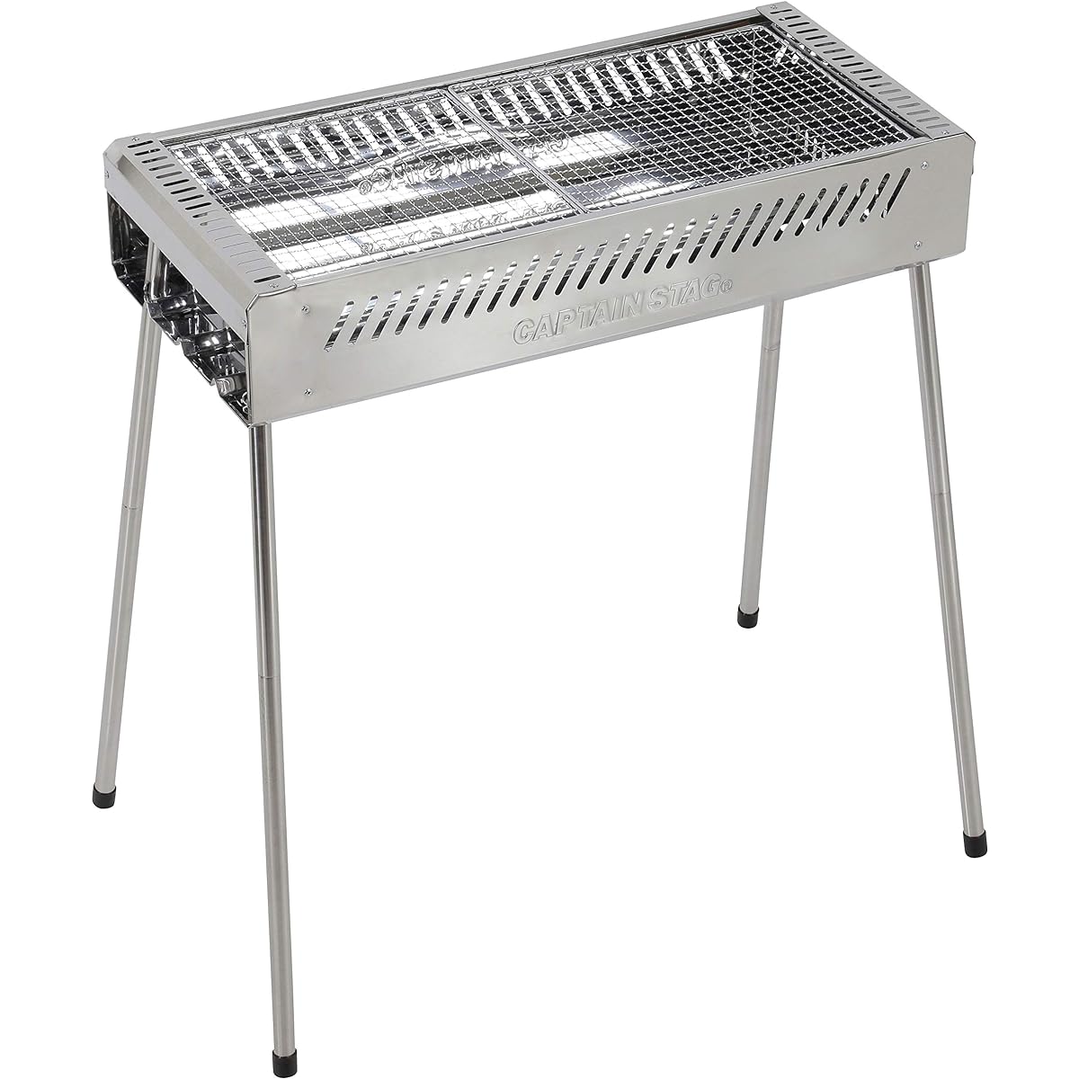 Captain Stag (CAPTAIN STAG) Barbecue Stove Barbecue Grill BBQ Stainless Steel Grill 600 [For 5-6 People] 2 High/Low Height Levels Easy Assembly Lightweight UG-68