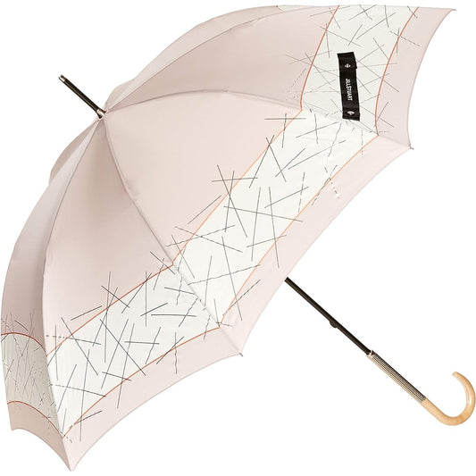 [Jill Stuart] AURORA 1JI 11036-36 Foil Stick Print Yarn-dyed Bicolor Long Umbrella Women's Grayish Pink Japan Rib 60cm (FREE Size)