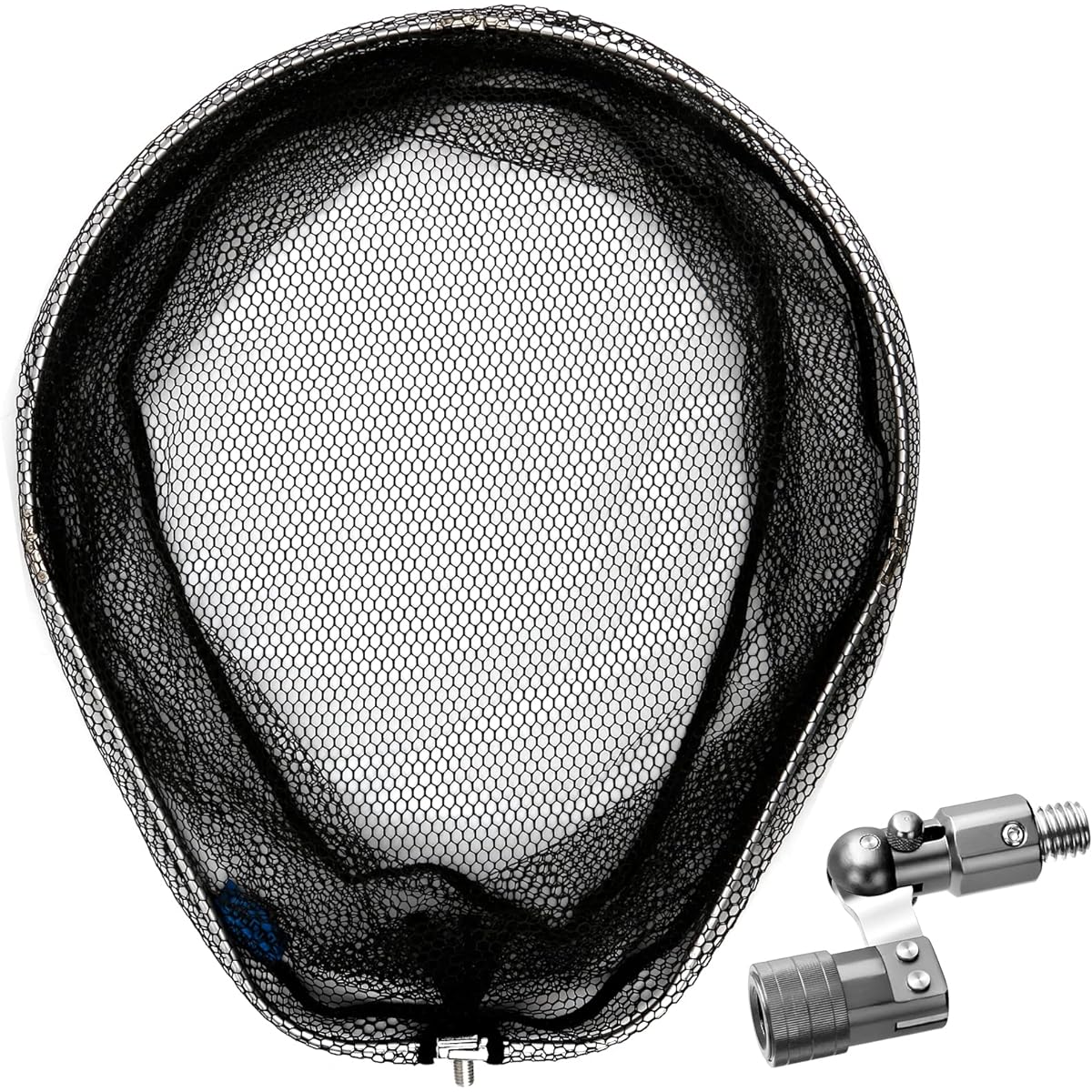 SANLIKE Landing Net Ash Joint Aluminum Large Ash Net Foldable Rubber Coating Net Oval Frame L Size Ash Frame 52 x 65cm Net Joint 3 Colors