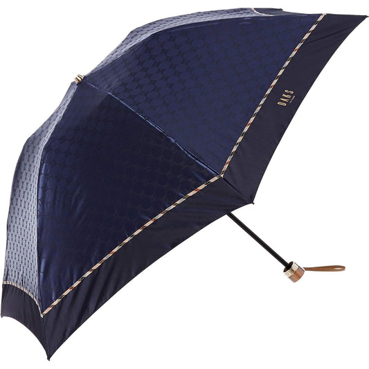 [Moonbat] DAKS Folding Umbrella, Umbrella, Geometric Jacquard, Simple, Stylish, Women's [Made in Japan, Lightweight, Easy to Open and Close] Navy Blue 21-125-10124 Navy Blue Rib Length: 55cm