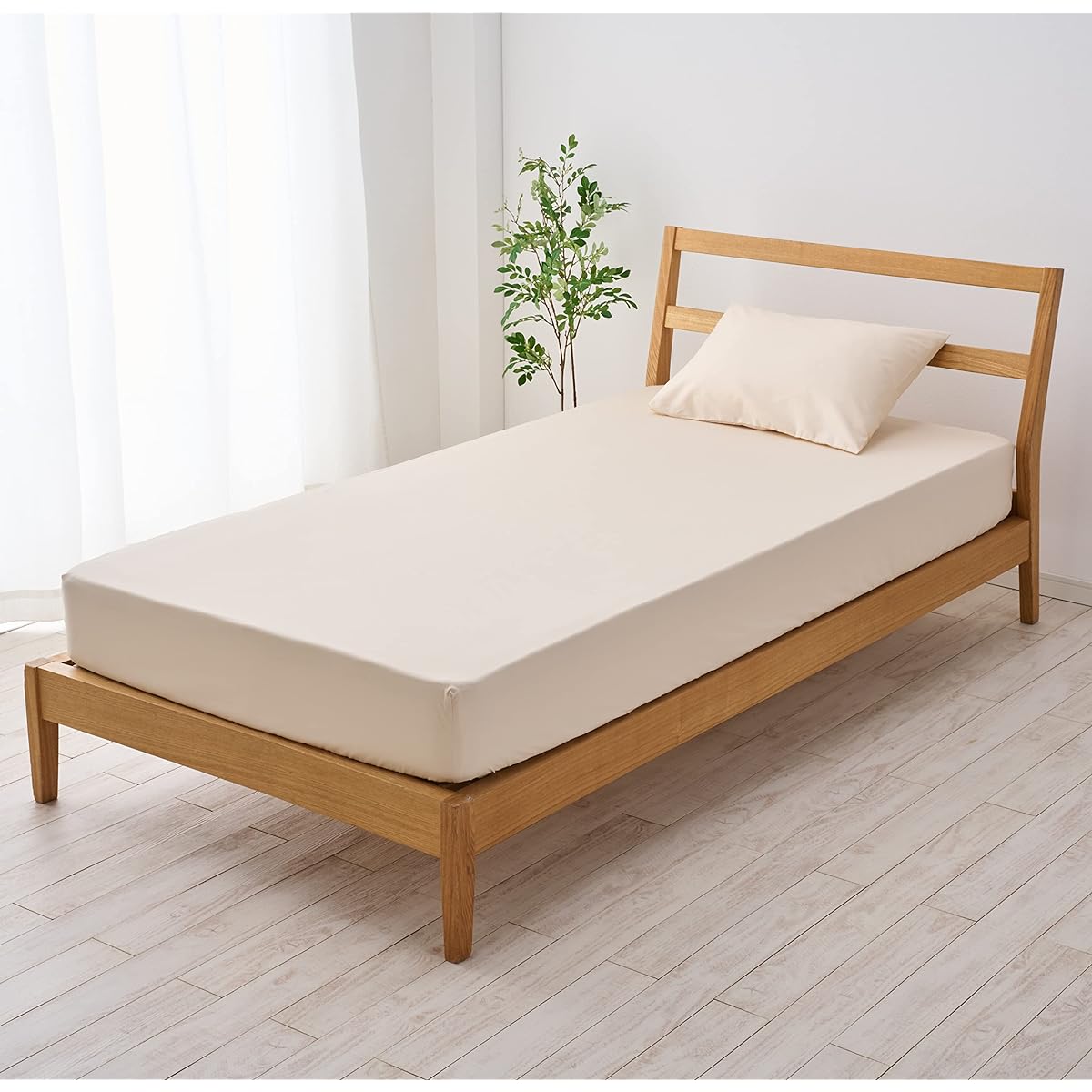 Fitted Sheet King K 100% Cotton Nisshinbo Super Soft Relaxed New Cotton High Quality Cotton Elegant Shine A little luxury in what touches your skin For a comfortable sleep Supple and Soft Soft to the touch Wrinkle resistant Plain Color New Life Made in J