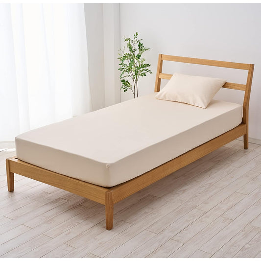 Fitted Sheet King K 100% Cotton Nisshinbo Super Soft Relaxed New Cotton High Quality Cotton Elegant Shine A little luxury in what touches your skin For a comfortable sleep Supple and Soft Soft to the touch Wrinkle resistant Plain Color New Life Made in J