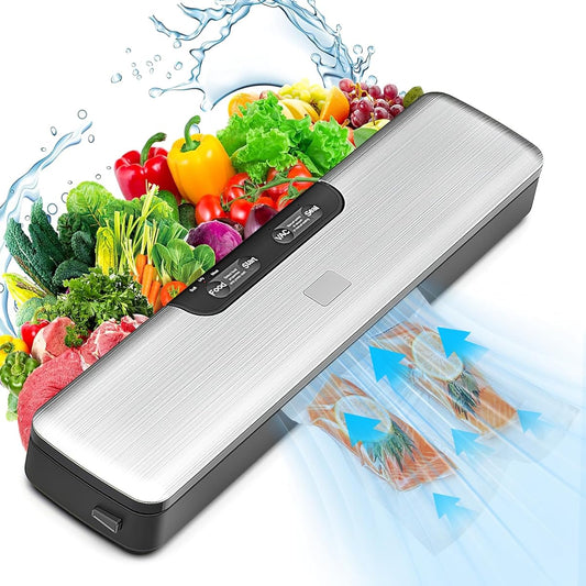 2024 New Vacuum Sealing Machine, Food Sealer, 70 Kpa Suction Power, Automatic Vacuum Sealing Machine for Household, Multi-functional, Strong Vacuum Deaeration Sealer, Dry Matter, Juice, Canister,