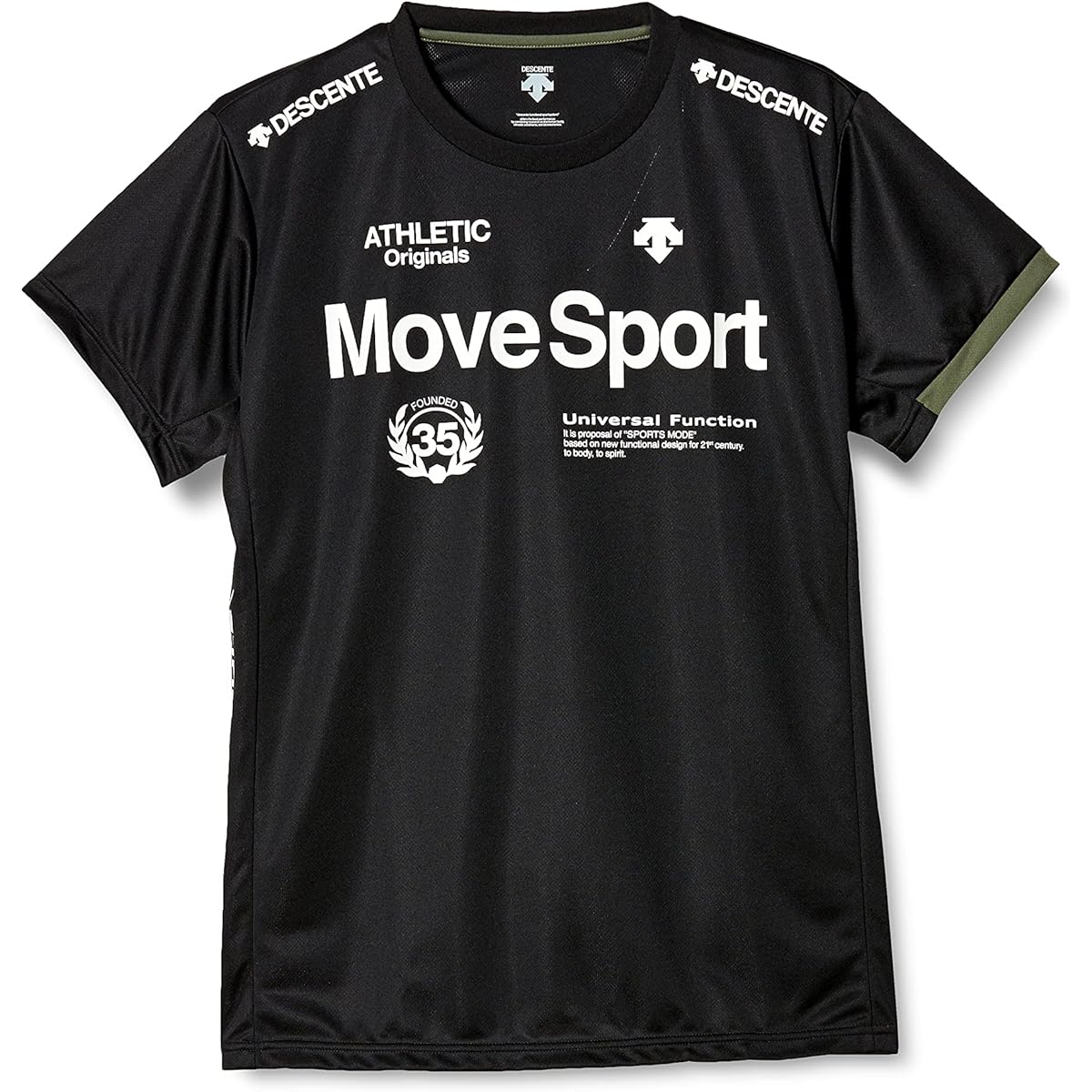 [DESCENTE] T-Shirt, Short Sleeve Shirt, Sweat Absorbent, Quick Drying, Dry Stretch, MOVESPORT, Training, Running, Gym, Men's