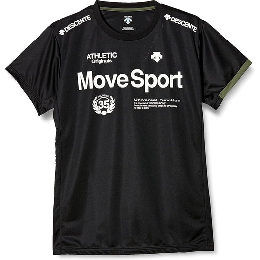 [DESCENTE] T-Shirt, Short Sleeve Shirt, Sweat Absorbent, Quick Drying, Dry Stretch, MOVESPORT, Training, Running, Gym, Men's