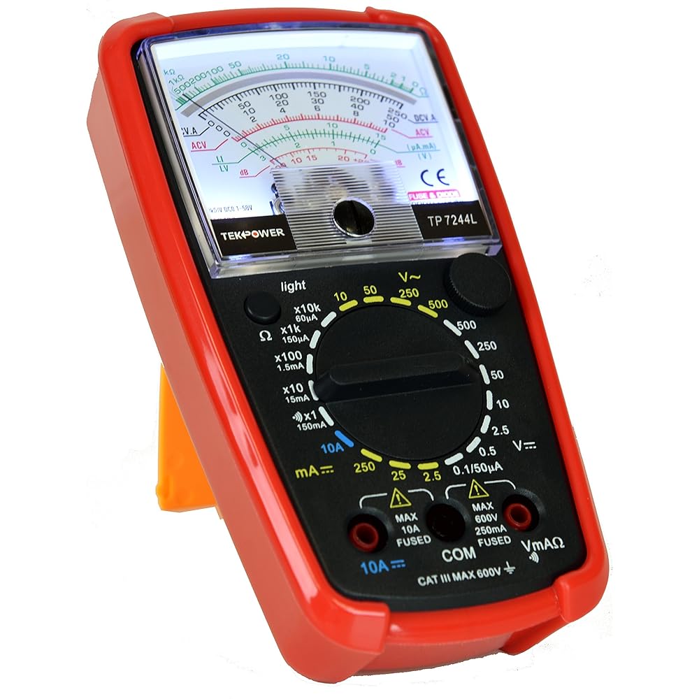 TP7244L 7-Function 20-Range Analog Multimeter With Back Light with Strong Protective Holster