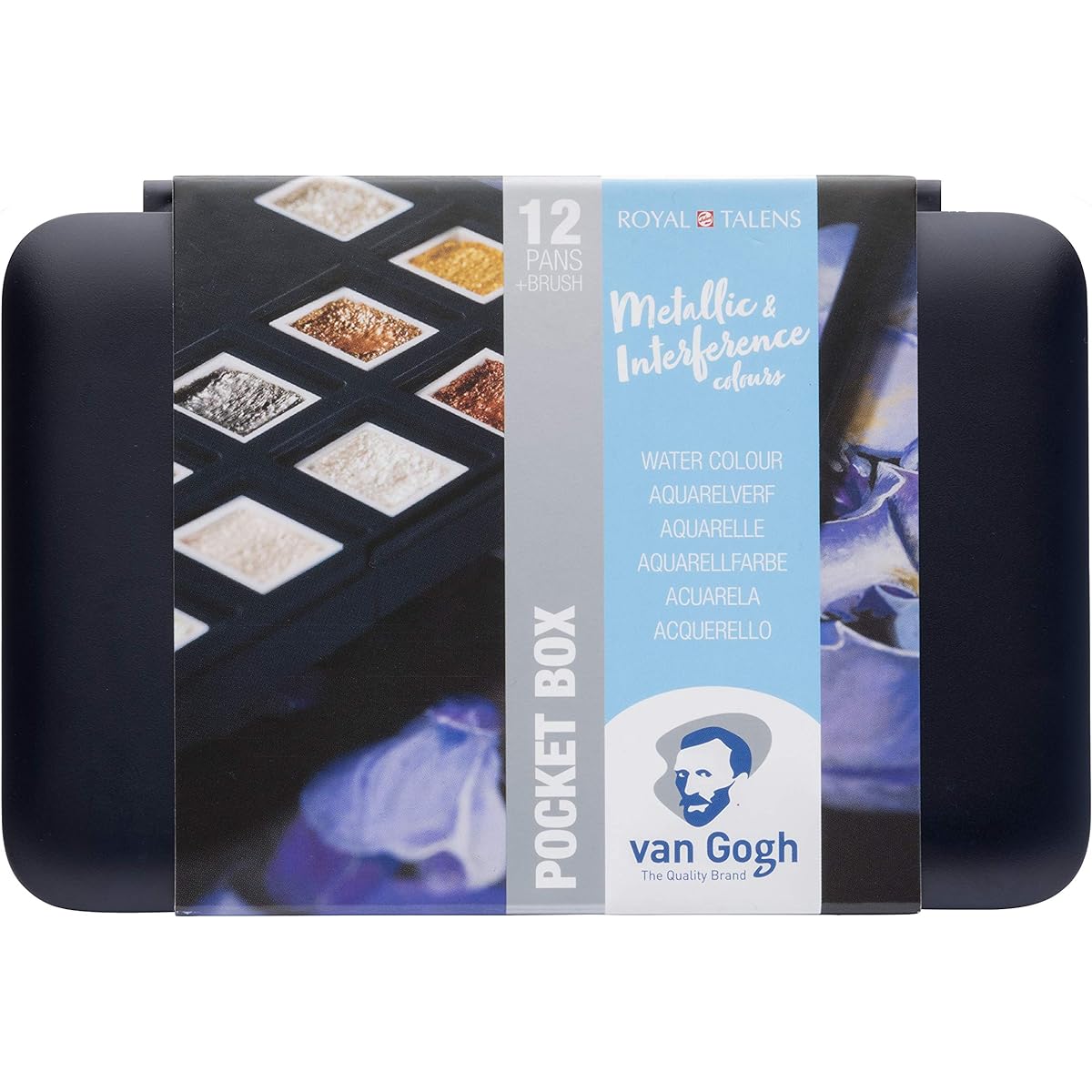 Van Gogh Talens Solid Watercolor Paint Van Gogh Specialty Color 12 Color Set T2080-8640 Half Pan