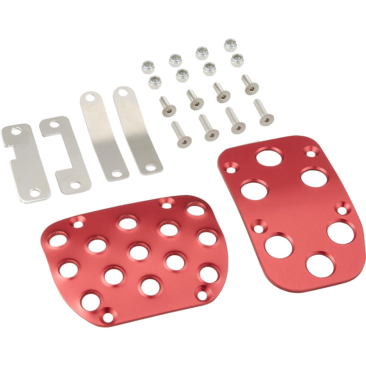 APIO 4026-03R 4026-03R Suzuki Jimny (JB23/33/43 AT Cars) Aluminum Pedal Set, Gugutto Kun Slim, Red Anodized