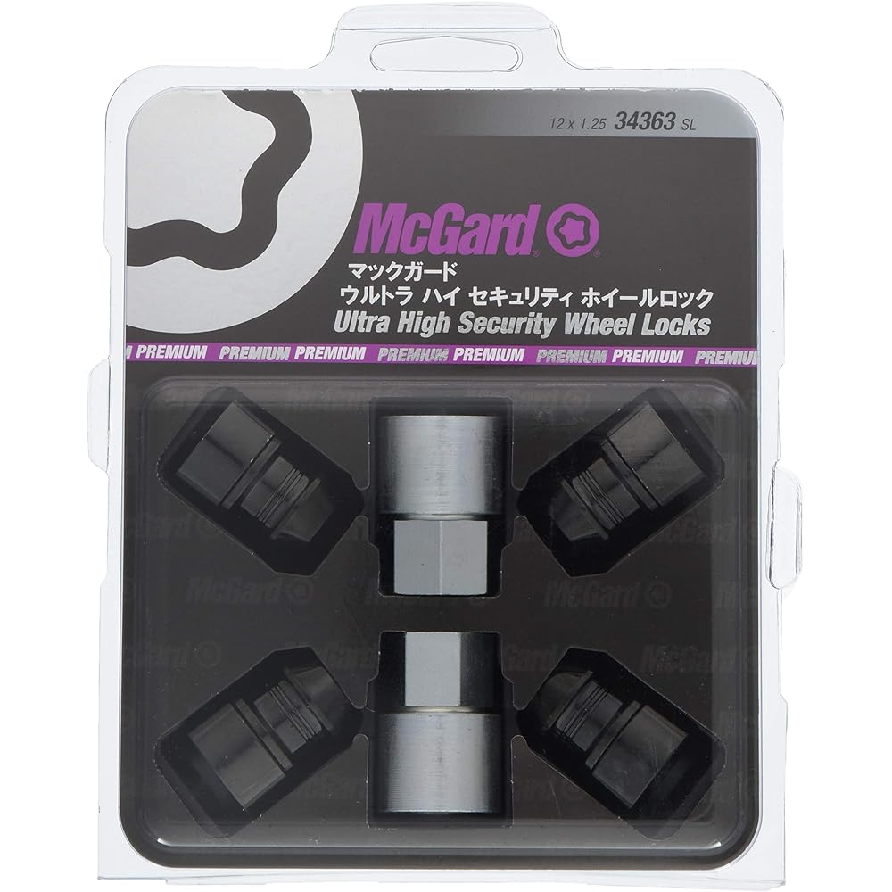 McGard MCG-34363SL Lock Nut M12X1.25 21H High Security Black MCG-34363SL