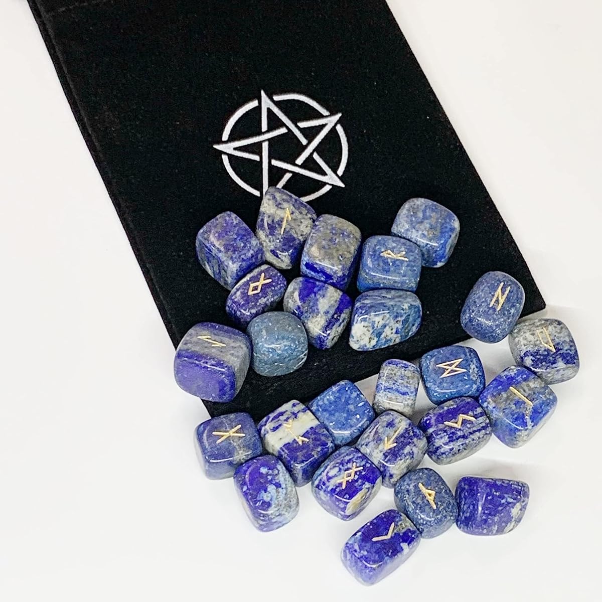 Sedona's Magic Rune Stone Set of 25 (Lapis Lazuli)