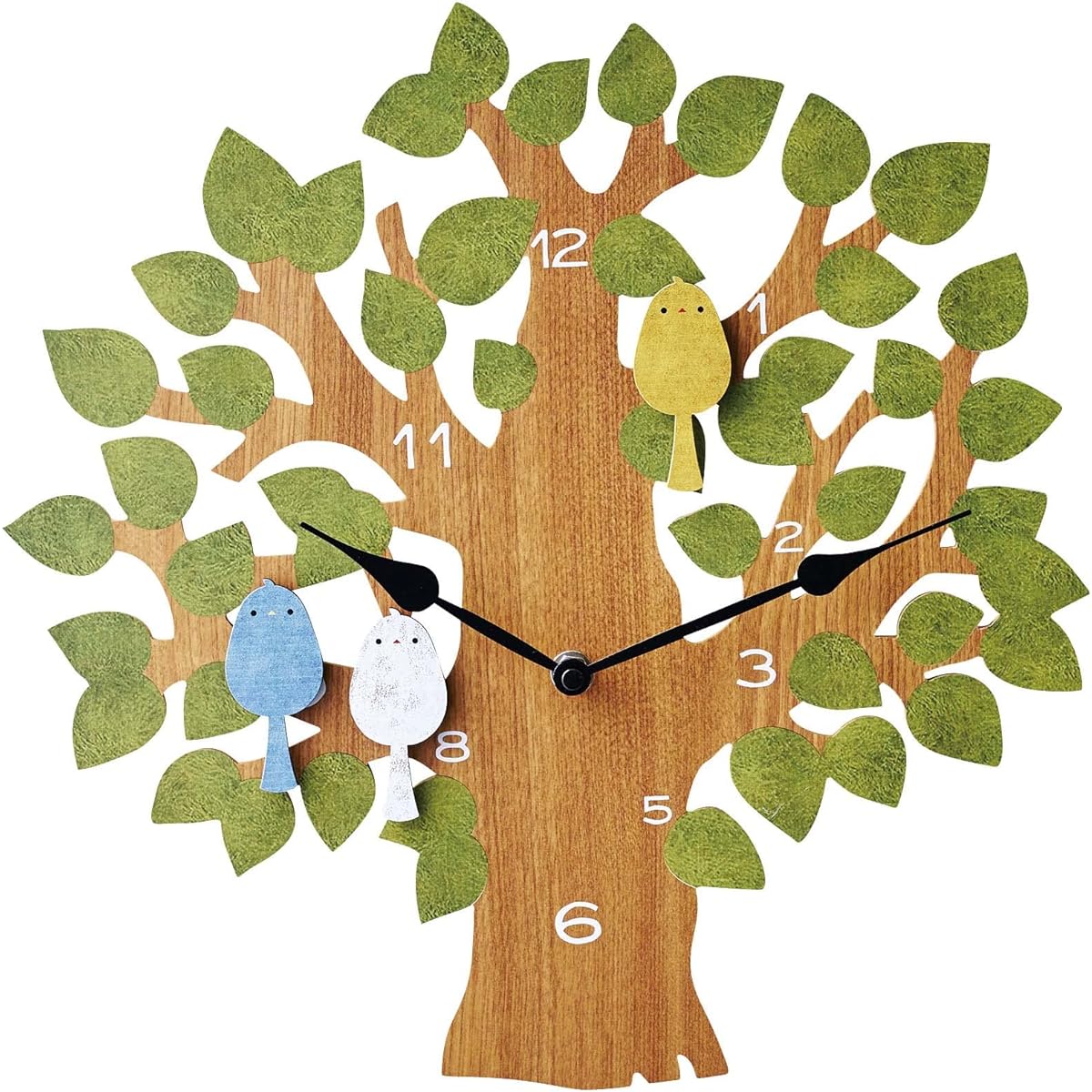 Interform Wall Clock Pendulum Clock Trull CL-9891GN Small Bird Wood Step Movement with Pendulum