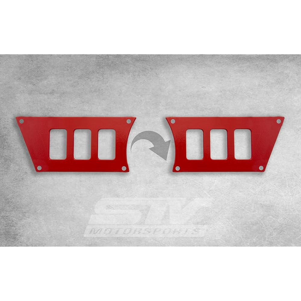 STVMotorsports Custom Alminium Red Dash Panel Polaris RZR XP 4 free locker switch