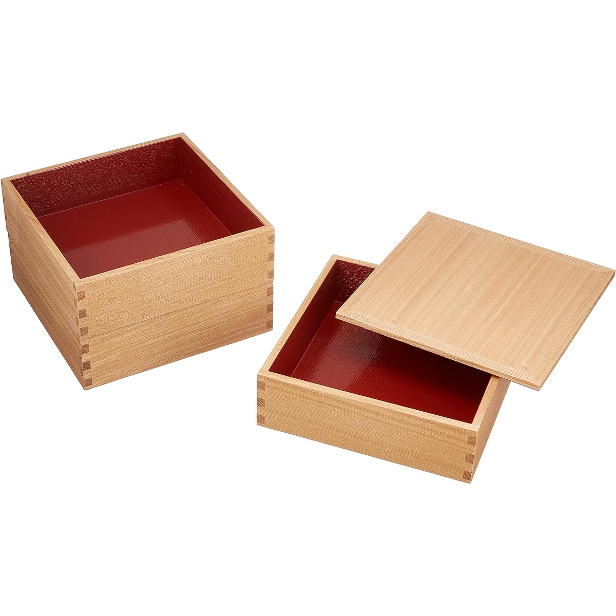 Matsuya Lacquerware Shop Shiraki lacquered tamo 6.0 size three-tiered Shigeuchi vermilion