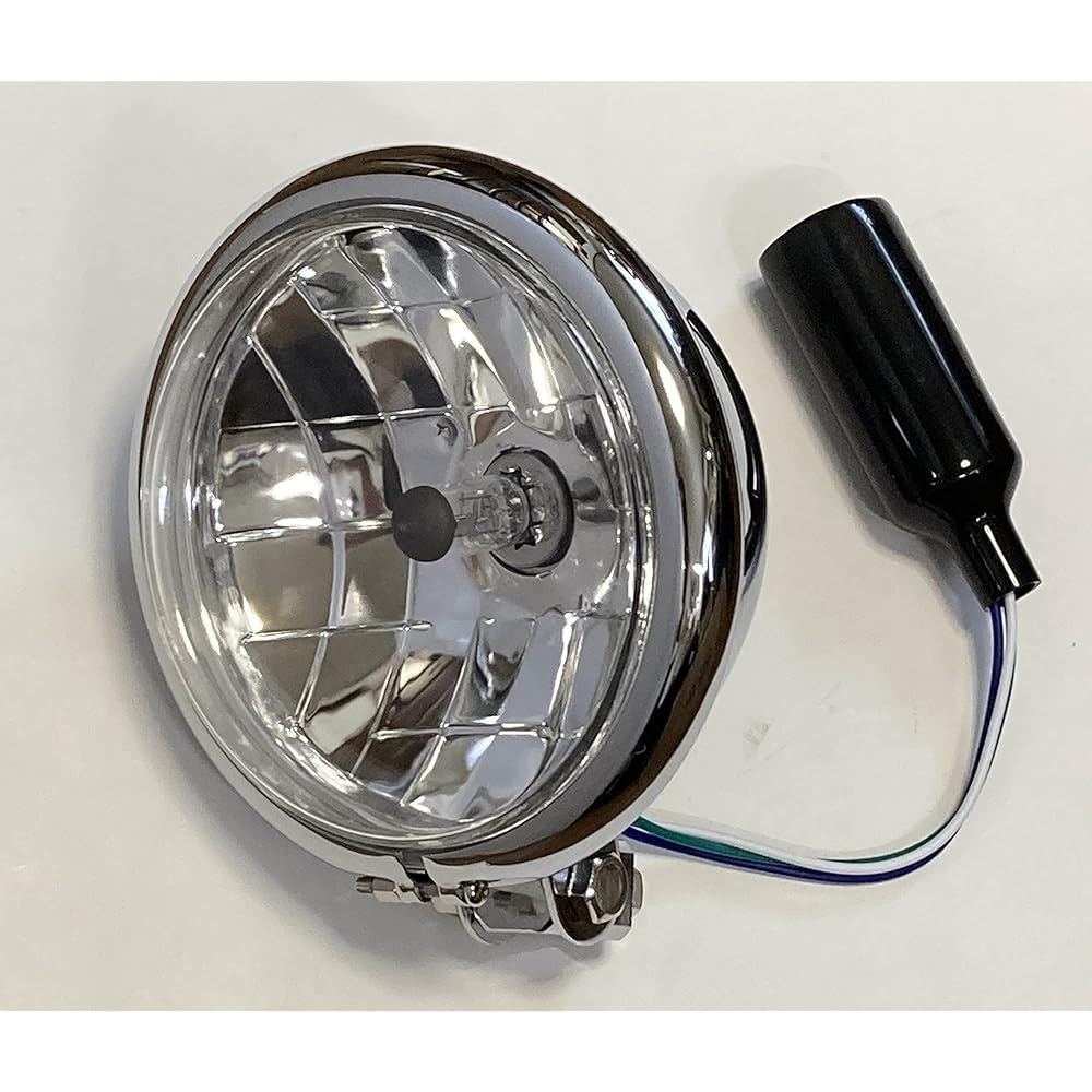 5.5 inch multi-reflector Bates light (H4 bulb specification) custom headlight (silver/clear lens)