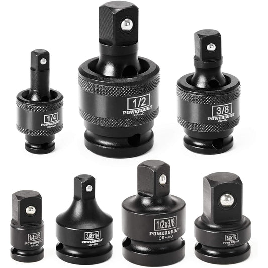 PowerBuild 647095 Impact Universal Joint & Adapter 7 Points Set