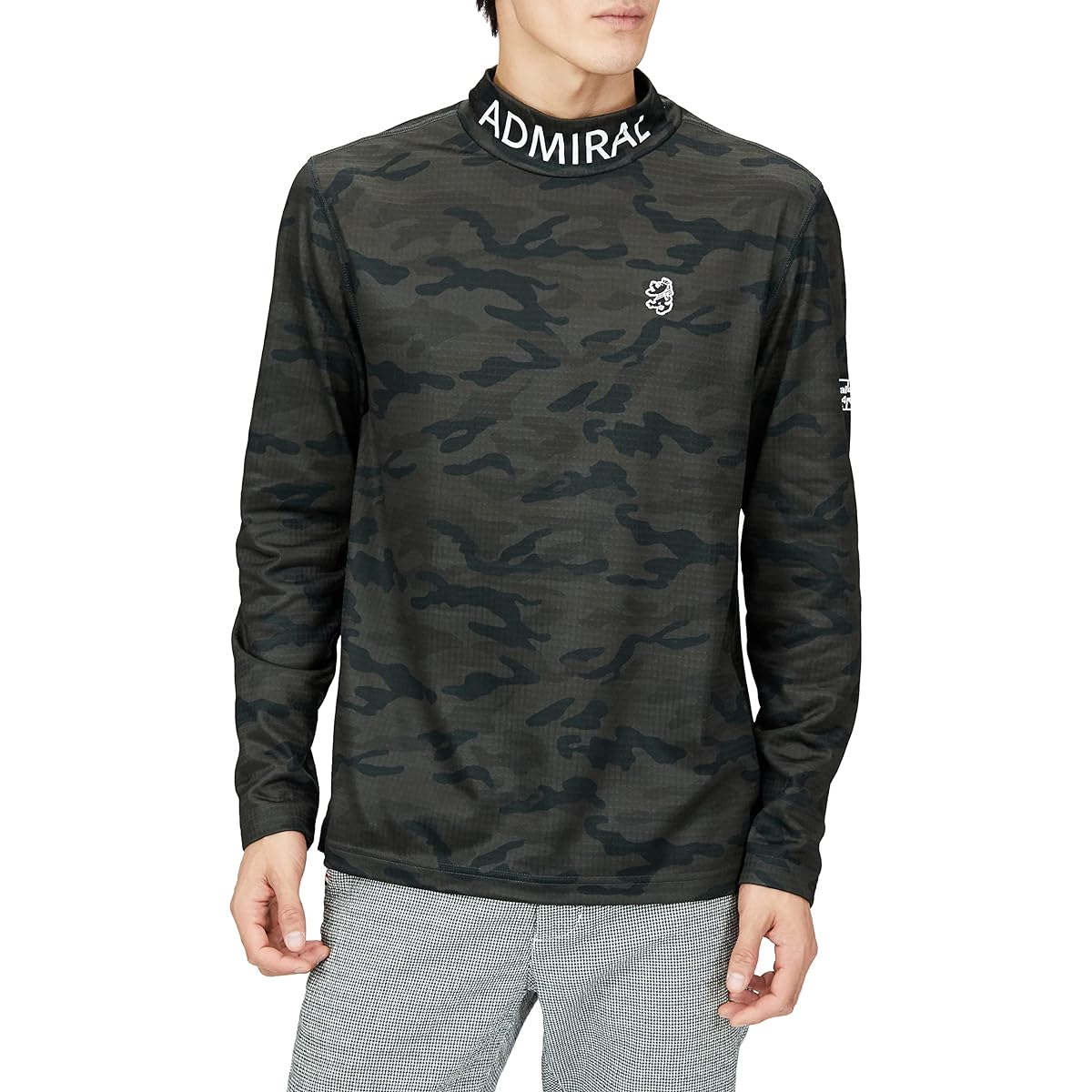 Admiral Golf ADMA297 Men's Golf Shirt Camouflage High Neck Shirt
