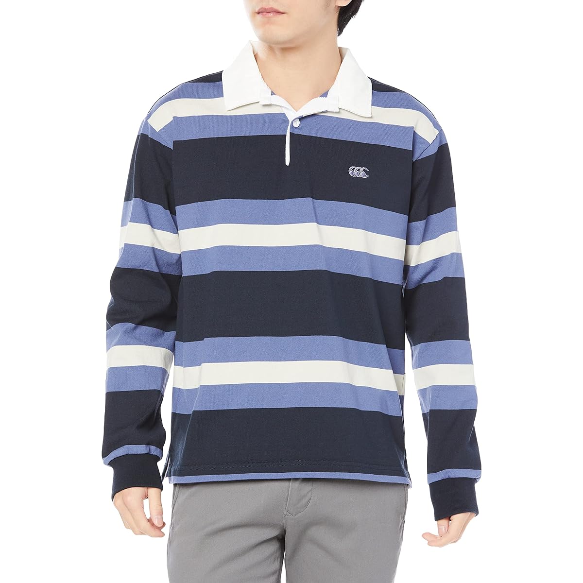 [Canterbury] LS Rugby Jersey, Long Sleeve Striped Rugby Jersey, Men's