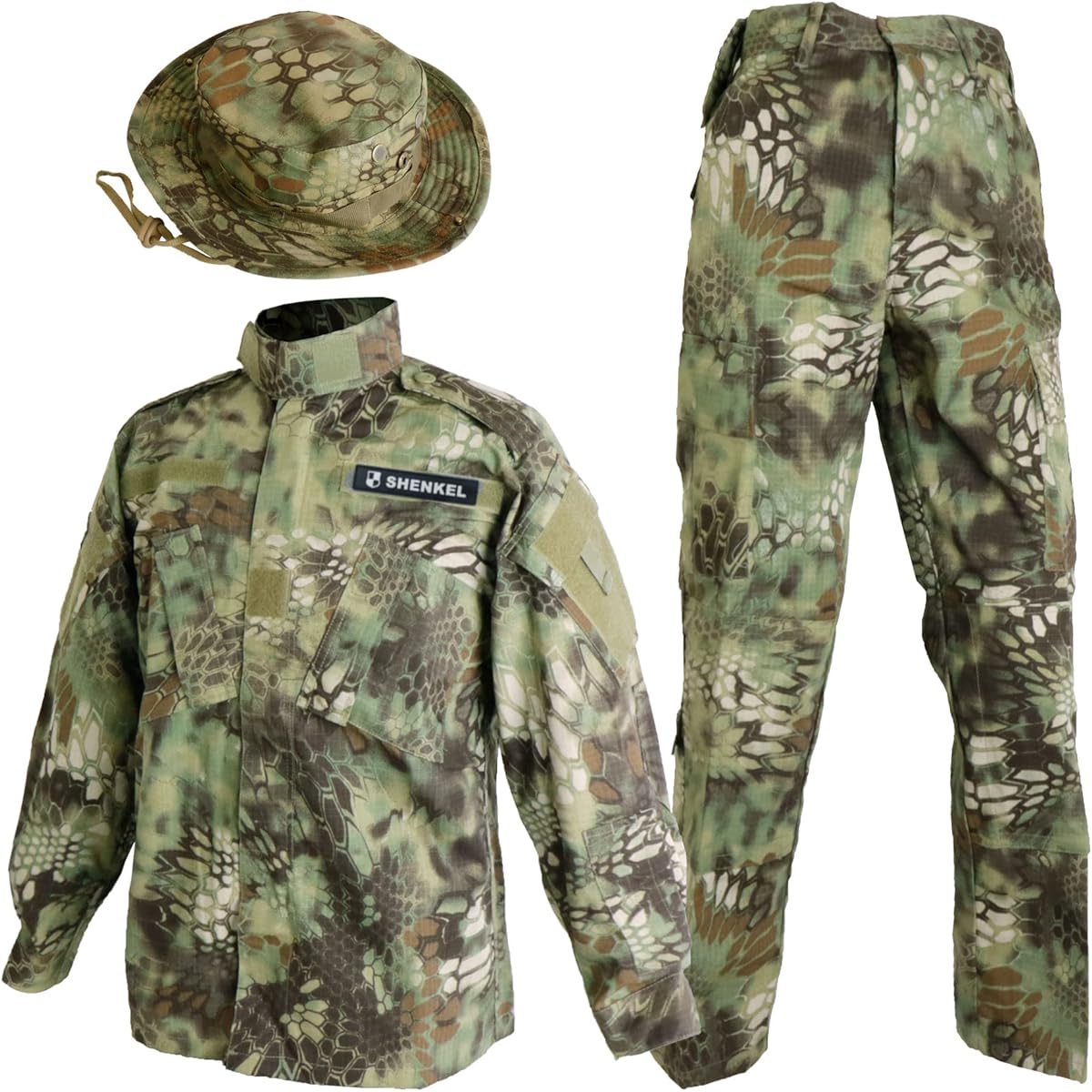 SHENKEL Camouflage Top and Bottom Boonie Hat Set XS Mandrake bdu-kmd04-XS [Parallel Import]