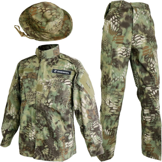 SHENKEL Camouflage Top and Bottom Boonie Hat Set XS Mandrake bdu-kmd04-XS [Parallel Import]