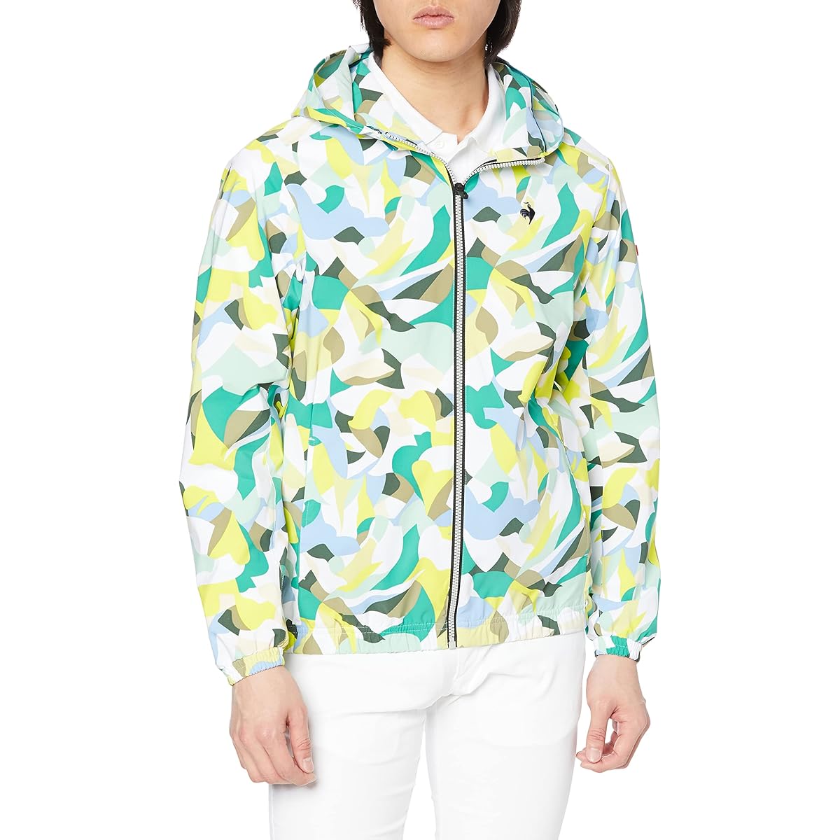 [Le Coq Sportif] Men's Blouson Water Repellent Windproof Stretch Lufform All-over Pattern Golf QGMVJK01