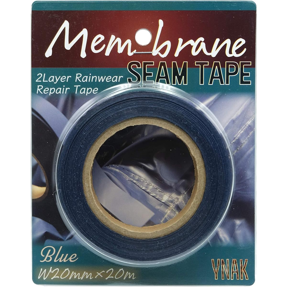 YNAK Membrane Seam Tape Rain Wear Repair Tent Inappropriate Suitable for 2 Layers Seam Repair Waterproof Measures Maintenance Iron-on Width 20mm x 20m Black Clear Blue Red (Blue, Width 20mm x 20m)