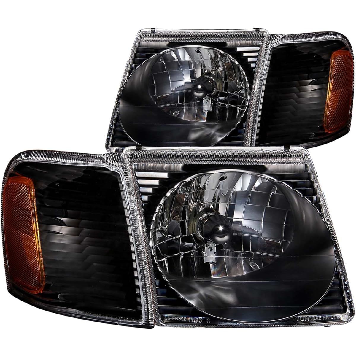 Anzo USA 111041 Ford Explorer Sport Track Crystal Black Headlight Assembly- (sold in pairs)