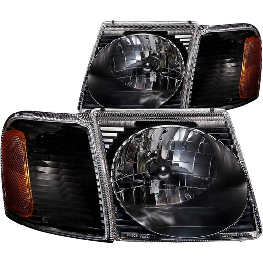 Anzo USA 111041 Ford Explorer Sport Track Crystal Black Headlight Assembly- (sold in pairs)