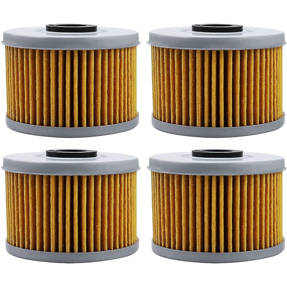 Cyleto Oil Filter for Honda TRX420TE TRX420 TM Foretrax 420 Rancher 420 ES 2007 2008 2009 2010 2011 2012 2013 2014 2015 2016 (Pack of 4)