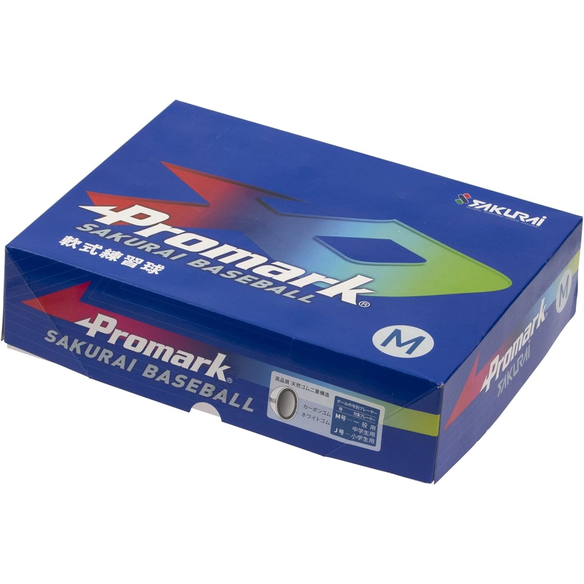 SAKURAI [Sakurai Trading] Promark Baseball Softball Practice Ball M Size 12 Balls 1 Dozen 72mm LB-312M