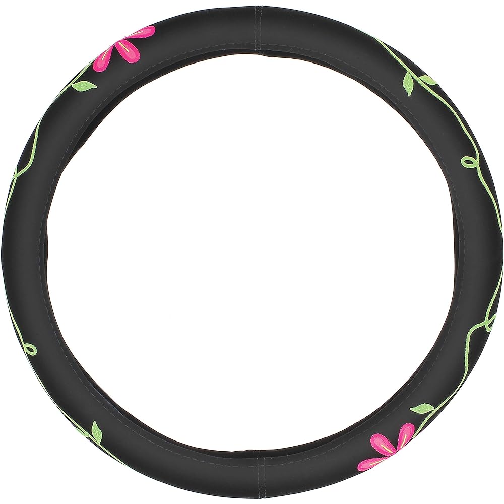 Sumex 2505090 Steering Wheel Cover Velvet Flower Power by SUMEX