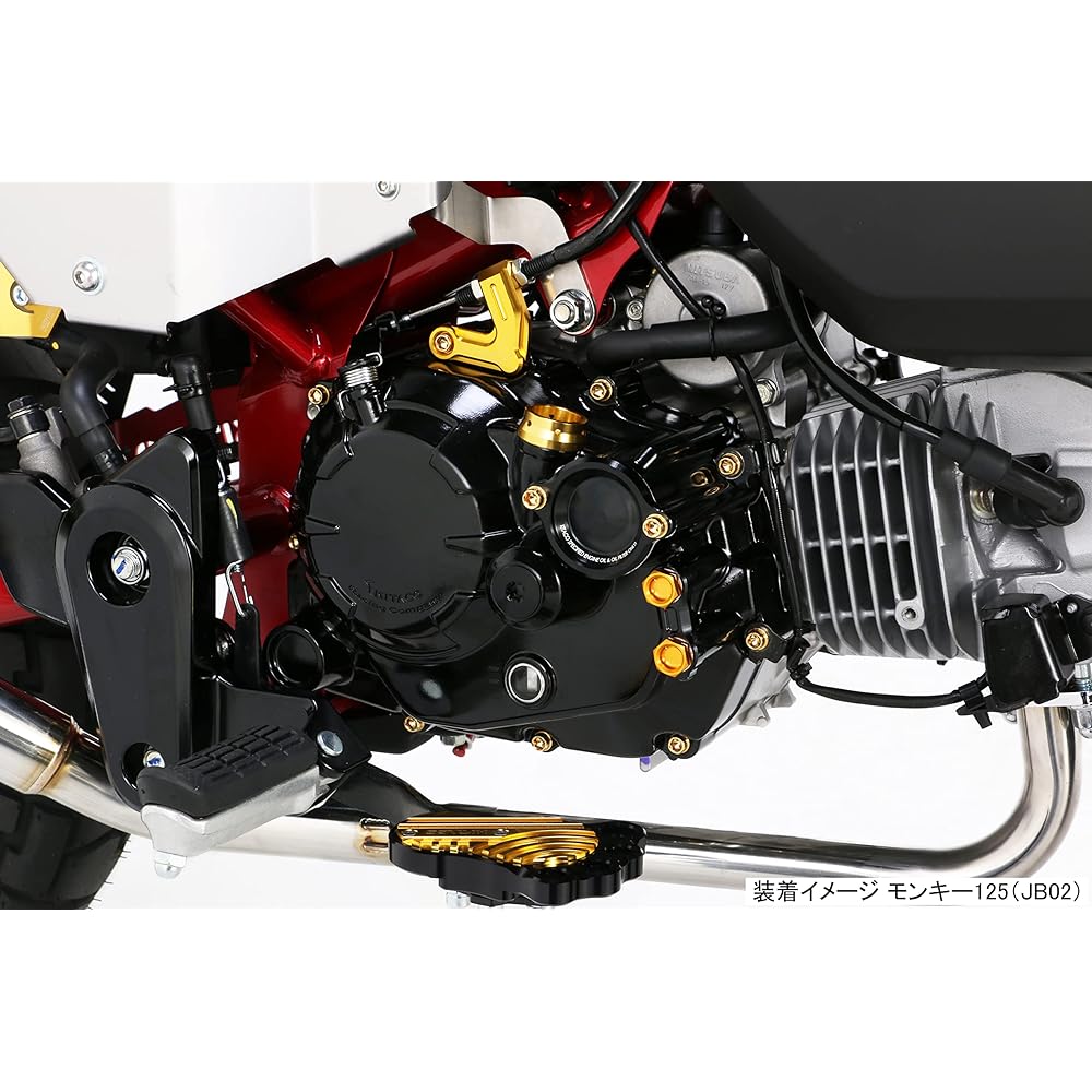 KITACO 307-1300971 Clutch Cable Receiver, Machined Aluminum, Monkey 125/Grom Gold Anodized Finish