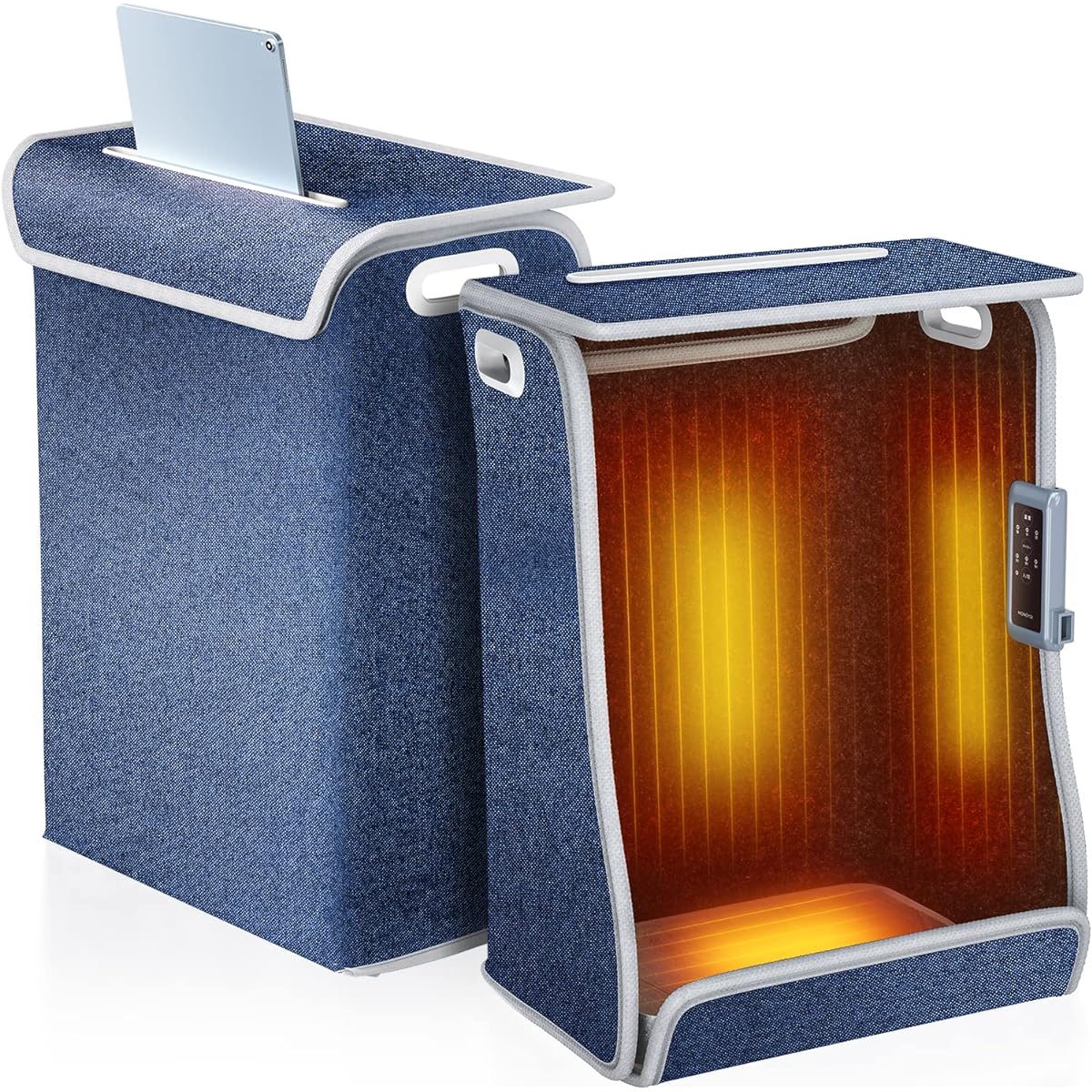 Far Infrared Panel Heater, Far Infrared Panel Heater, Foot Heater, Foldable, 3-Level Temperature Adjustment, Maximum Temperature 175°F (75°C), Windless Noise, Four Sides Heating, Energy Saving, Timer,