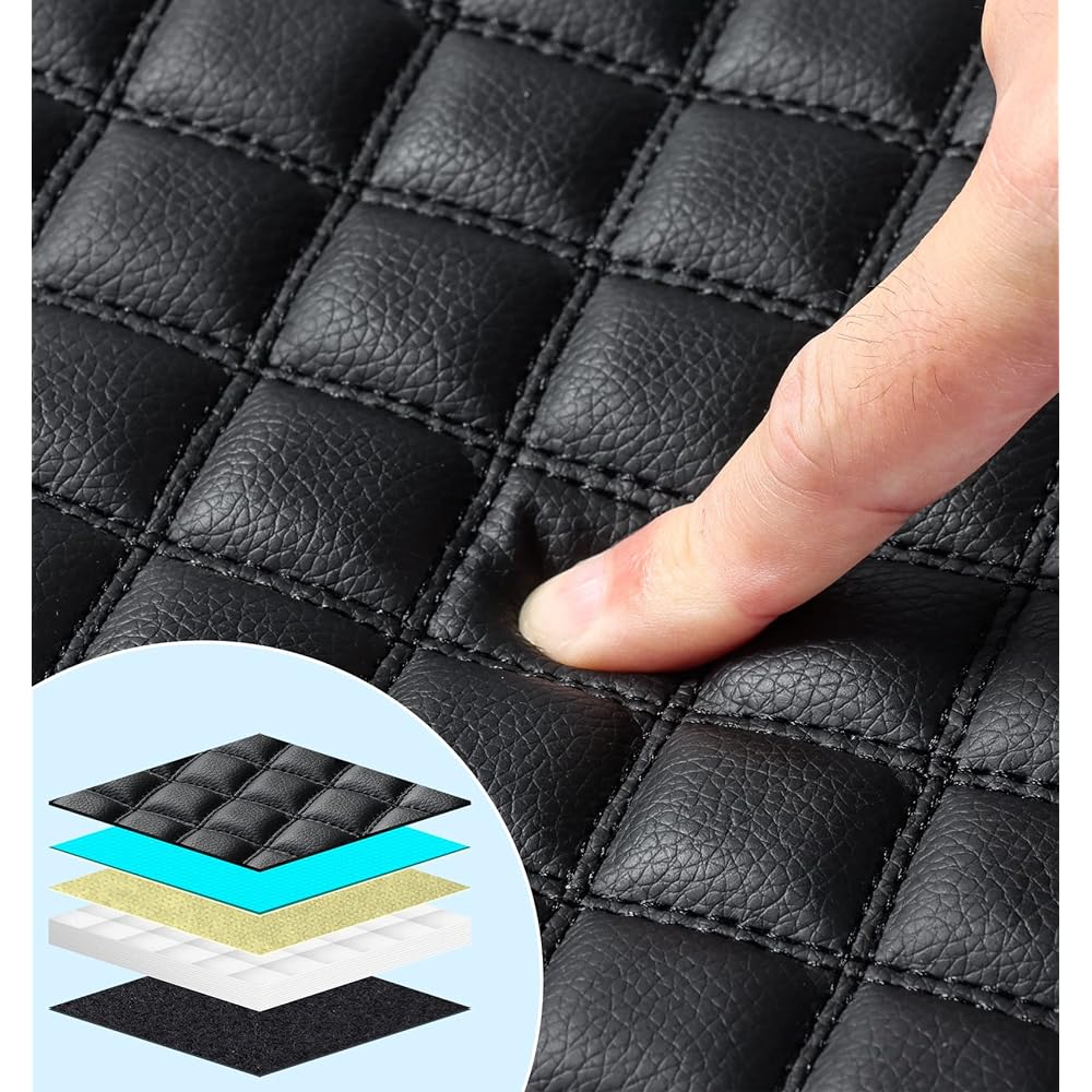 SINVANHO thick center console armrest cover FORD F150 F350 F350 F450 2015-2022 accessories PU leather middle console protective cover protective cover armrest box lid cushion 40/20/40 Jump seat only