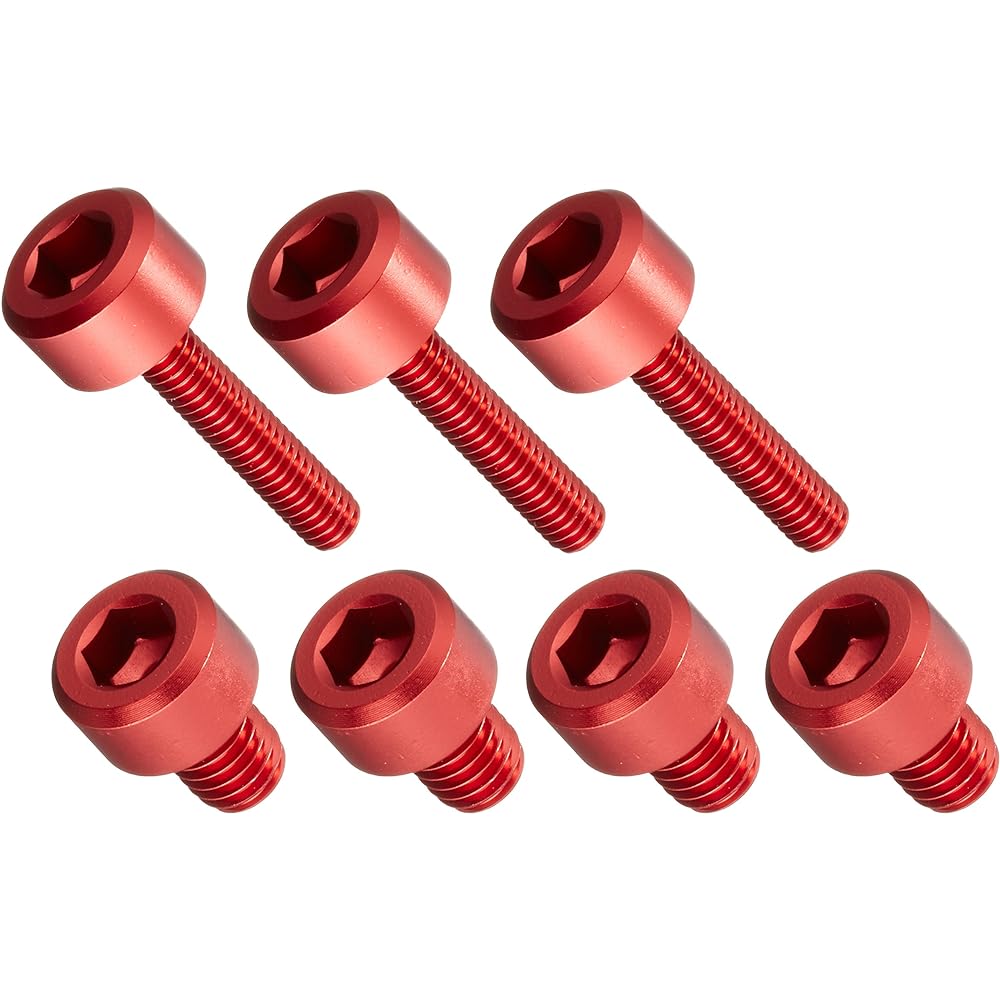 DURA-BOLT Tank Cap Bolt Aluminum Set of 7 Red CB400SF 01-/1300SF 01-/VTR1000SP1/2/CBR600F4 01-/CBR900/929/1100XX *Mainly compatible with vehicles from 2001 onwards DBT001/3R