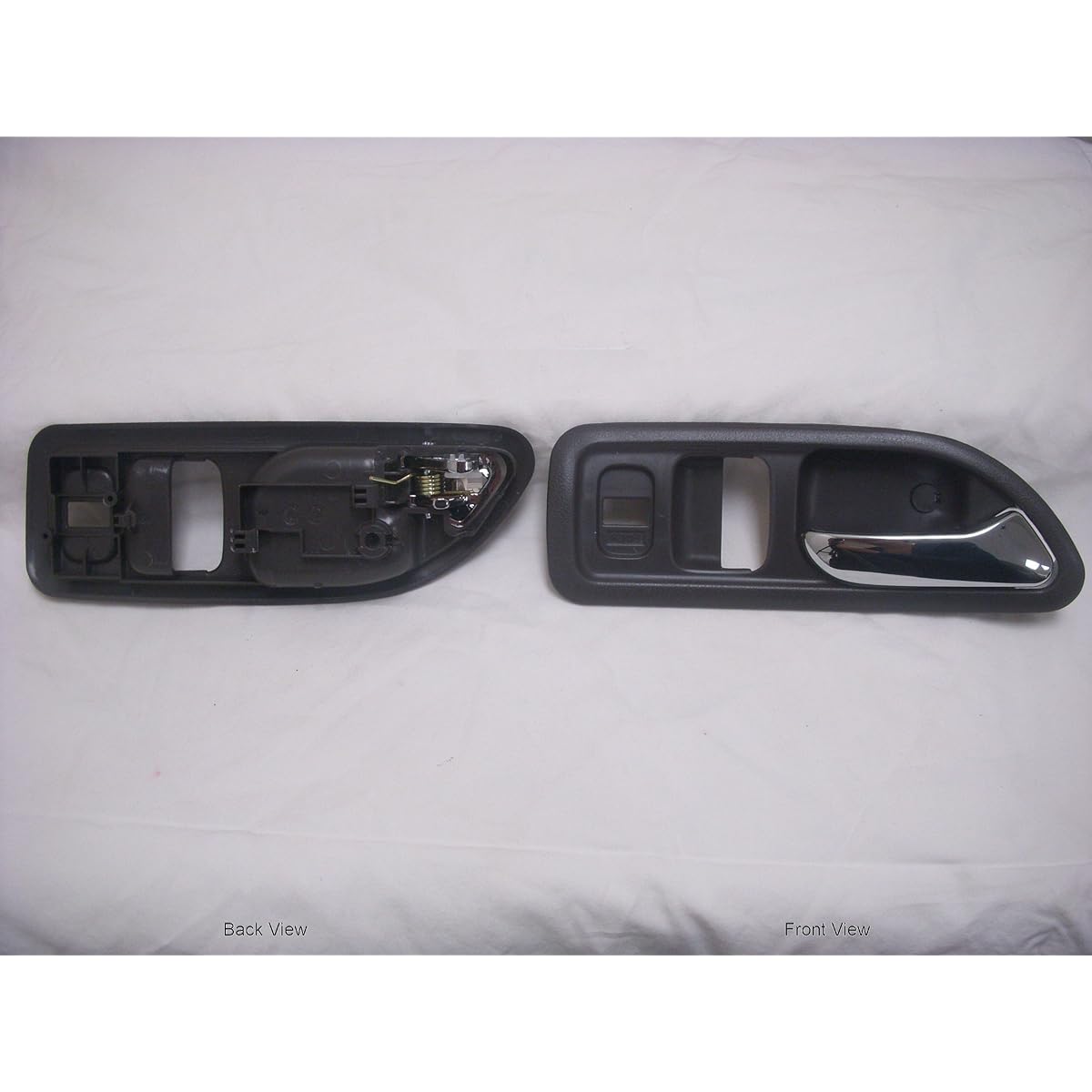 PT Auto Warehouse HO -2577MG -FR -internal internal door handle, chrome lever with gray housing -2 door coupe, passenger side side side