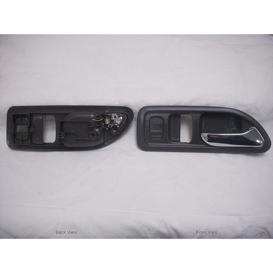 PT Auto Warehouse HO -2577MG -FR -internal internal door handle, chrome lever with gray housing -2 door coupe, passenger side side side