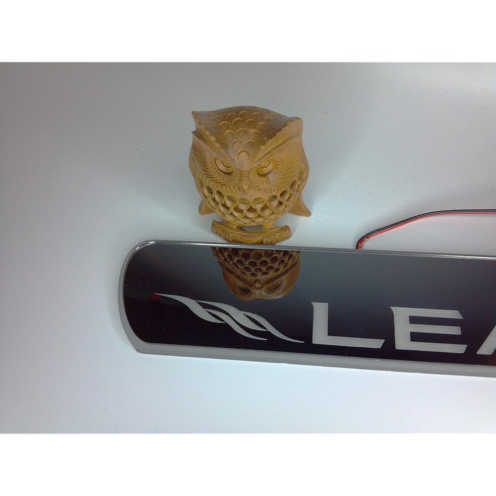 IDHIA Nissan Leaf LEAF LED Kicking Plate Scuff Plate Side Step Garnish Black Mirror (Blue LED)