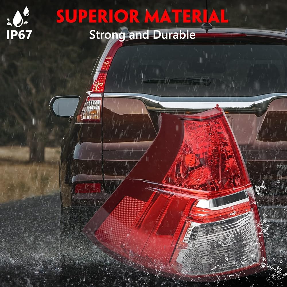 HURAY Taill Light Honda CRV 2015 2016 Tail Light Assembly Brake Lamp Replacement 33500-T1W-A01 Ride seat side (left)