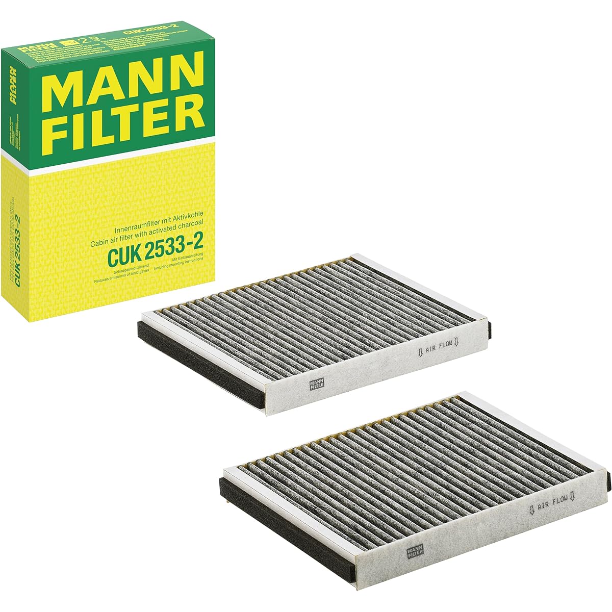 Man filter (mann-filter) Cabin filter part number CUK2533-2 CUK2533-2